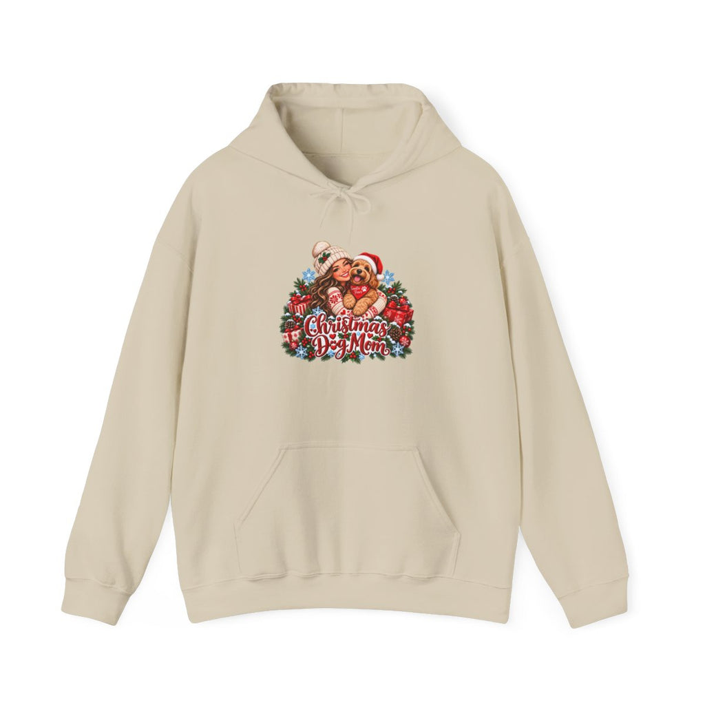 Santa Bear Christmas Wreath Hoodie | Holiday Cute Cozy Illustration