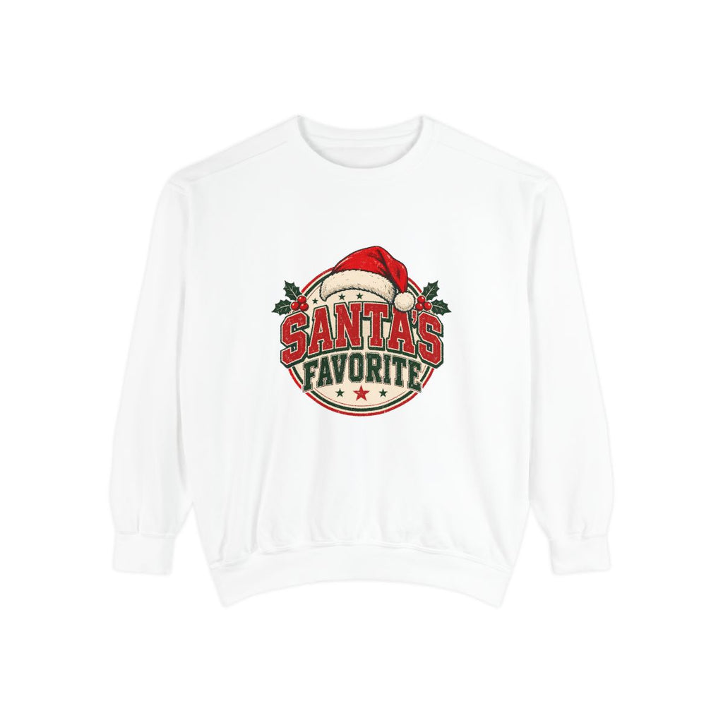 Santa's Favorite Sweatshirt | Retro Santa Hat Christmas Crewneck