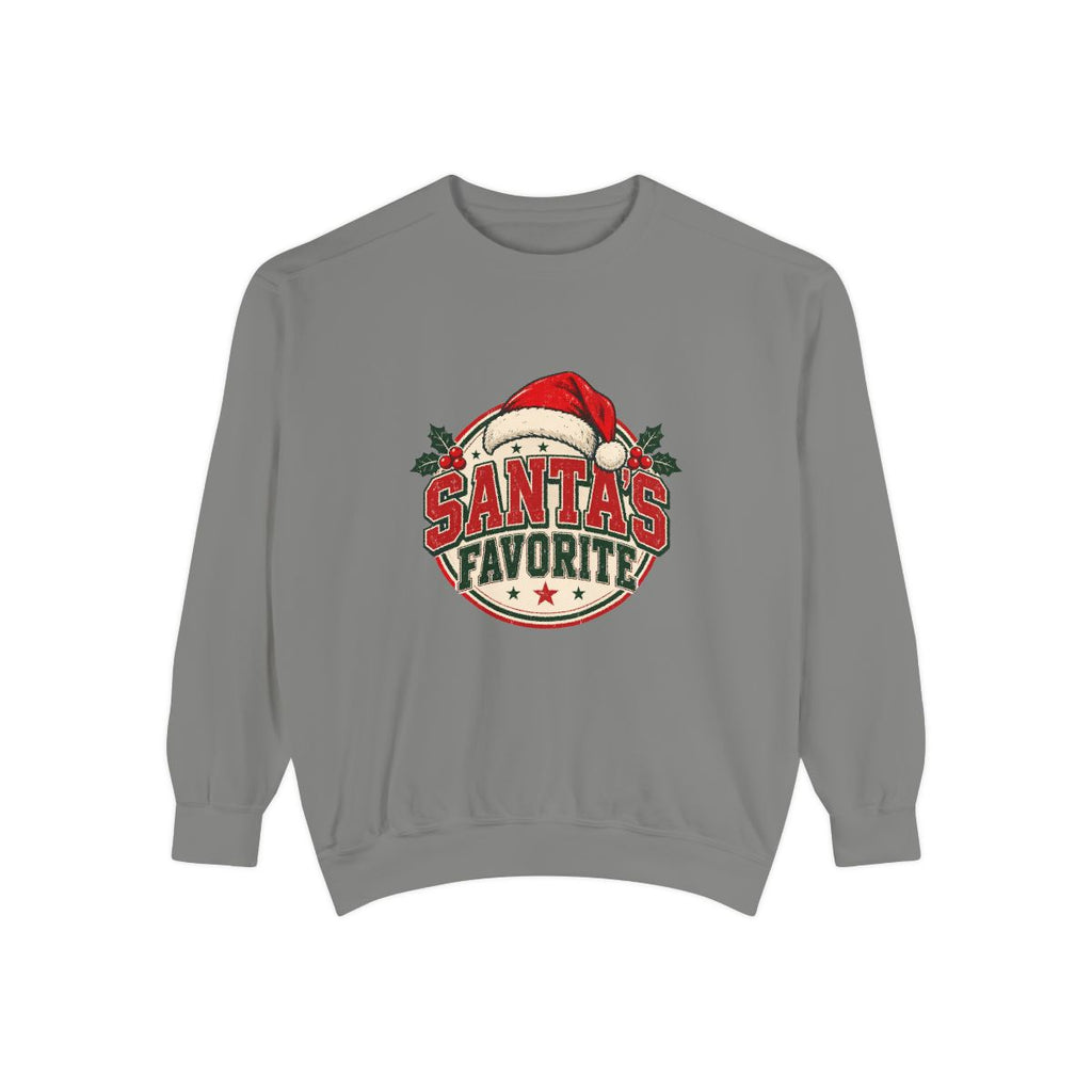 Santa's Favorite Sweatshirt | Retro Santa Hat Christmas Crewneck