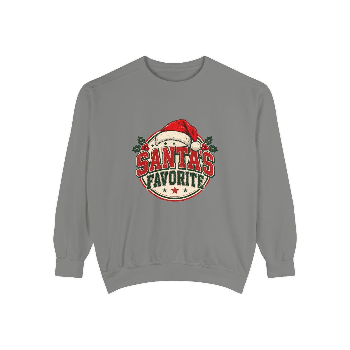 Santa's Favorite Sweatshirt | Retro Santa Hat Christmas Crewneck
