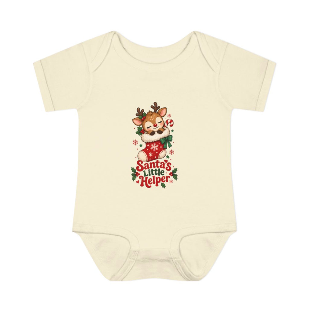 Santa's Little Helper Infant Bodysuit | Christmas Reindeer Baby Romper