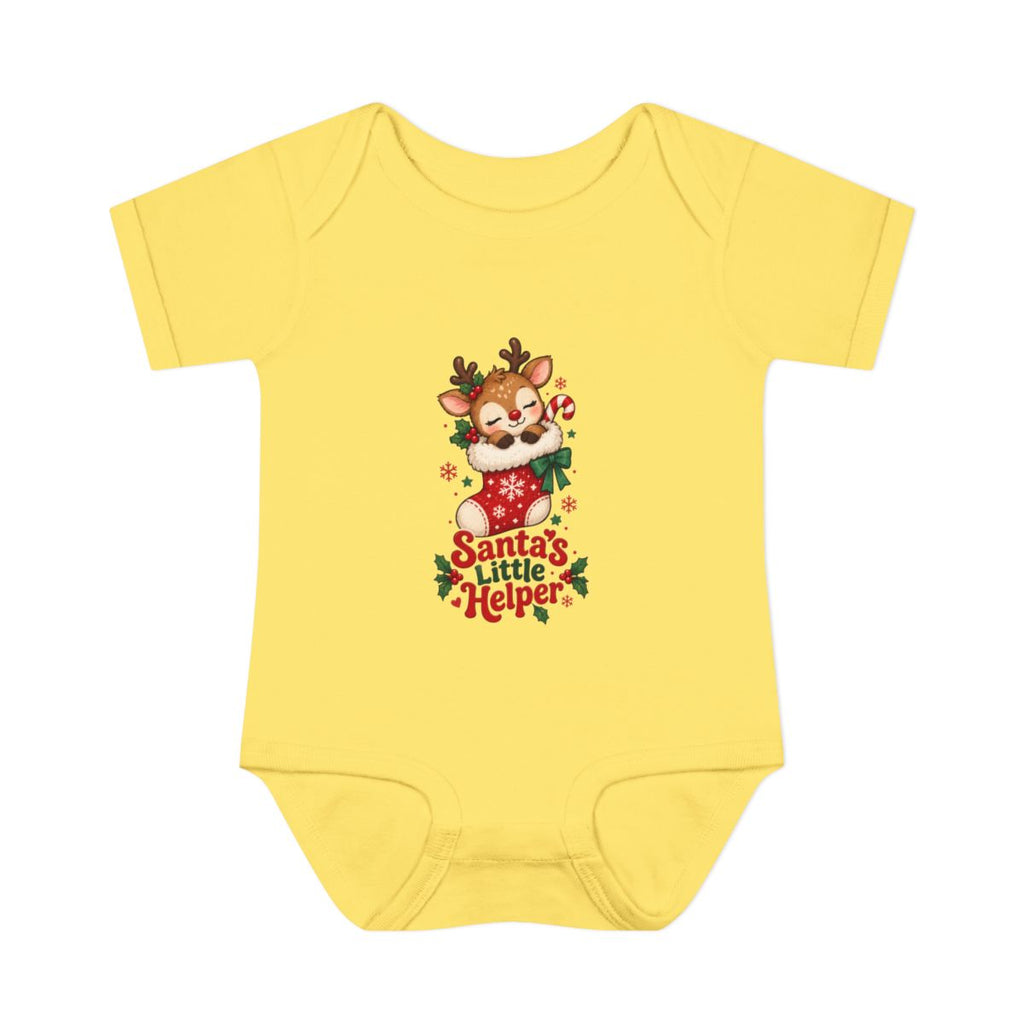 Santa's Little Helper Infant Bodysuit | Christmas Reindeer Baby Romper