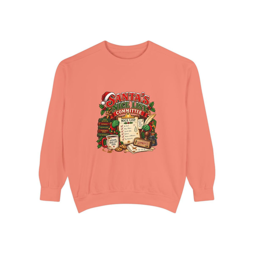Santa's Nice List Committee Sweatshirt | Funny Christmas Elf Squad