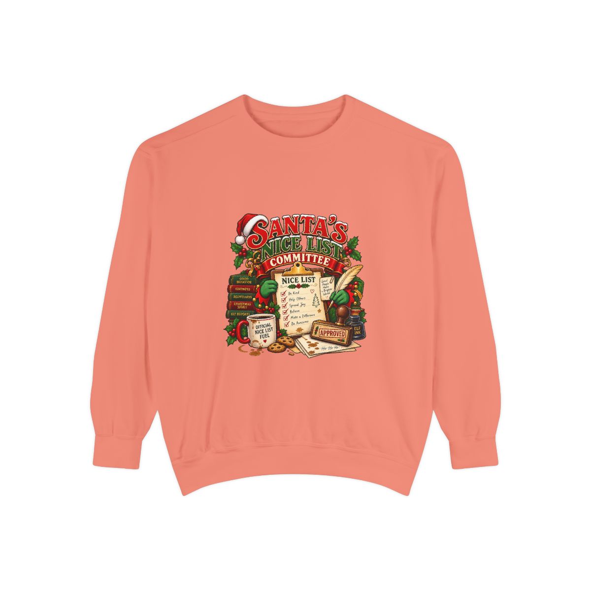 Santa's Nice List Committee Sweatshirt | Funny Christmas Elf Squad