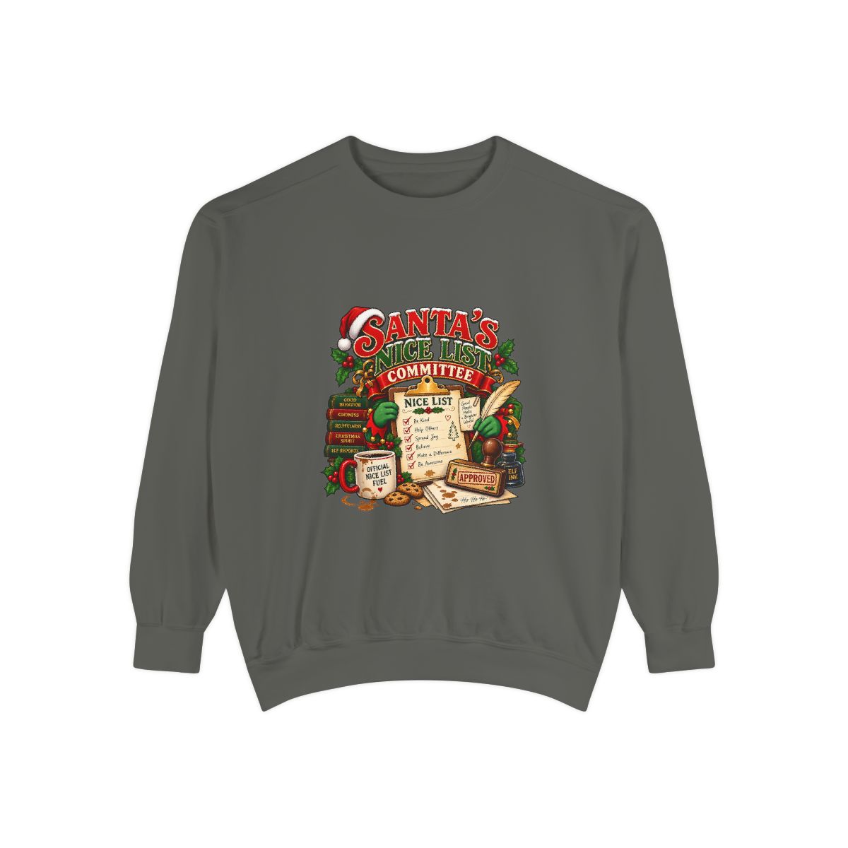 Santa's Nice List Committee Sweatshirt | Funny Christmas Elf Squad