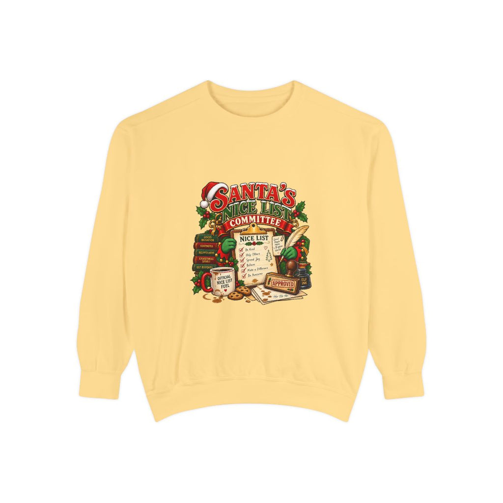 Santa's Nice List Committee Sweatshirt | Funny Christmas Elf Squad