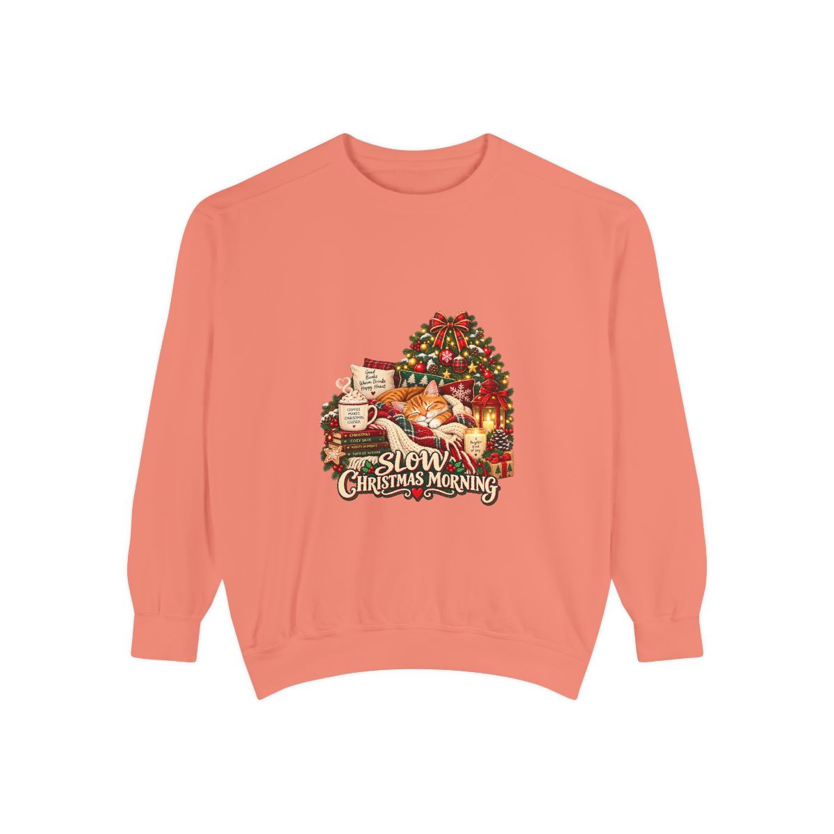 Silent Christmas Morning Sweatshirt | Cozy Holiday Tree & Fireplace Scene