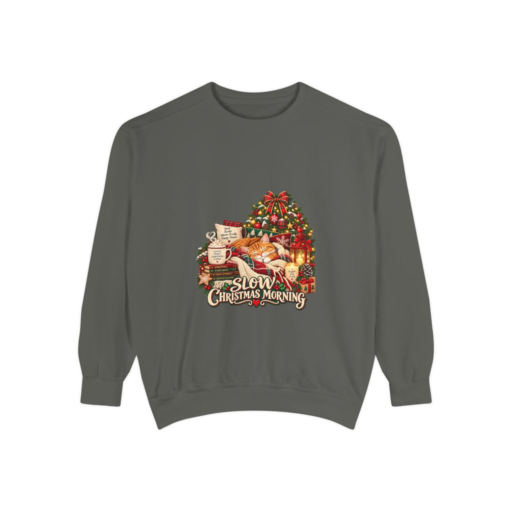 Silent Christmas Morning Sweatshirt | Cozy Holiday Tree & Fireplace Scene