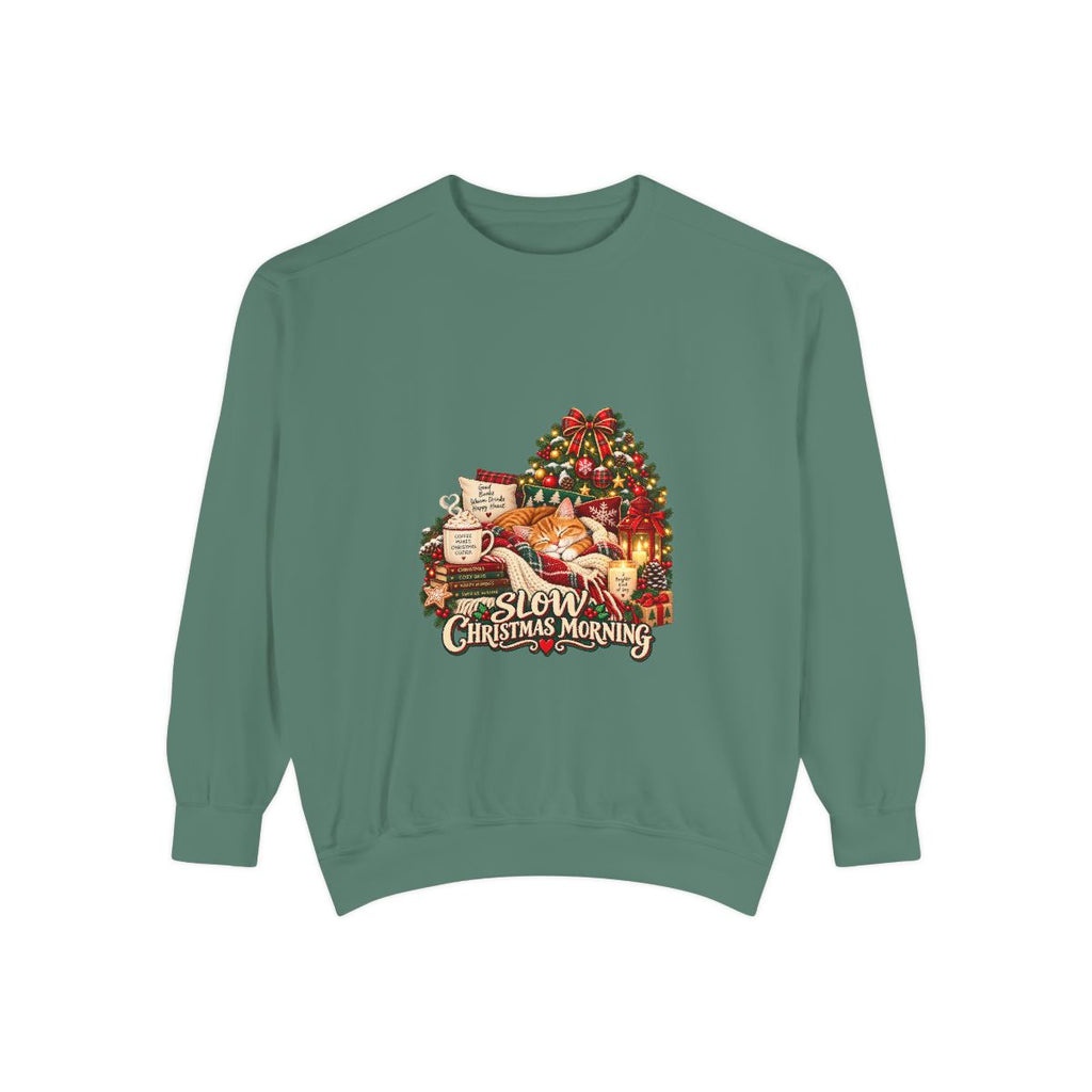 Silent Christmas Morning Sweatshirt | Cozy Holiday Tree & Fireplace Scene