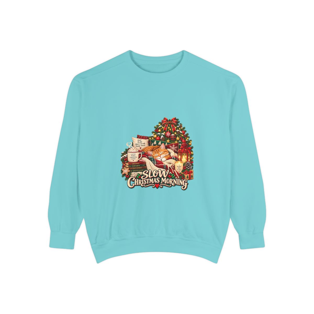 Silent Christmas Morning Sweatshirt | Cozy Holiday Tree & Fireplace Scene