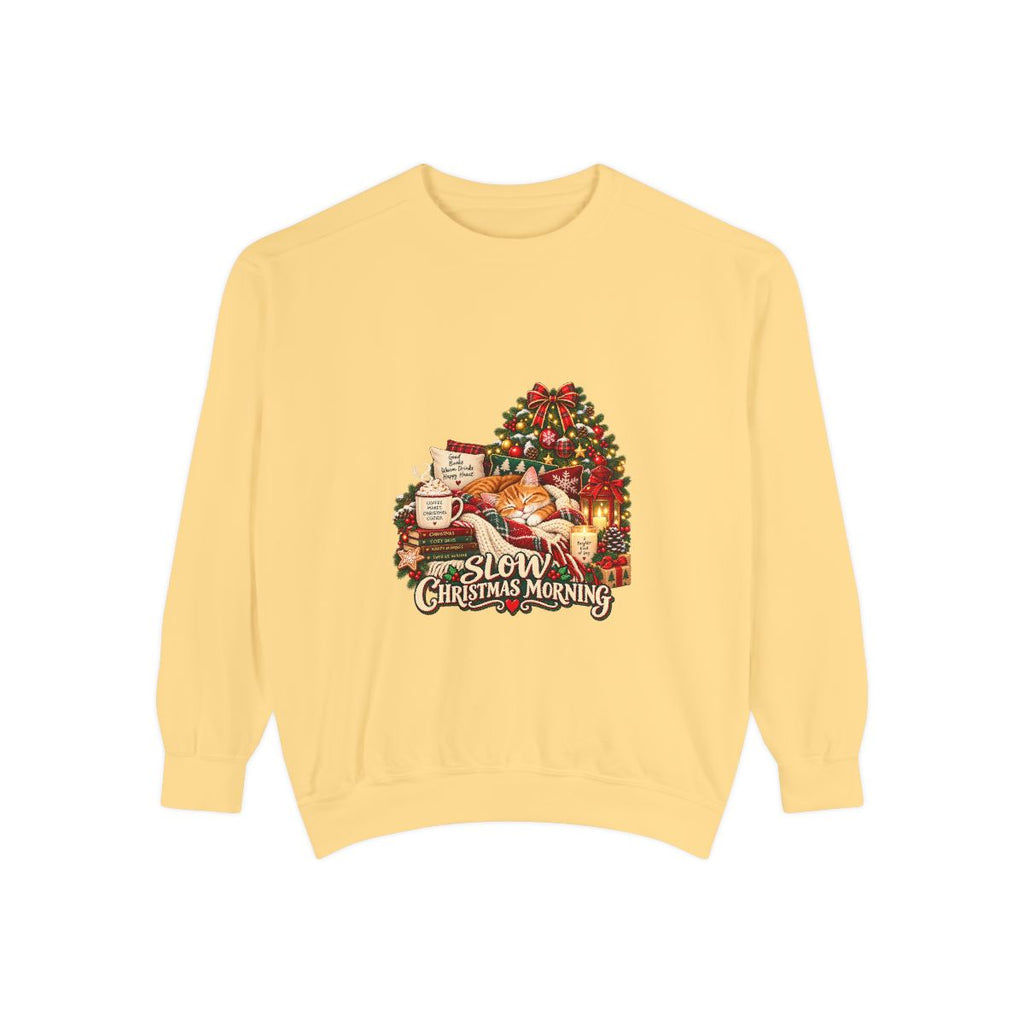 Silent Christmas Morning Sweatshirt | Cozy Holiday Tree & Fireplace Scene