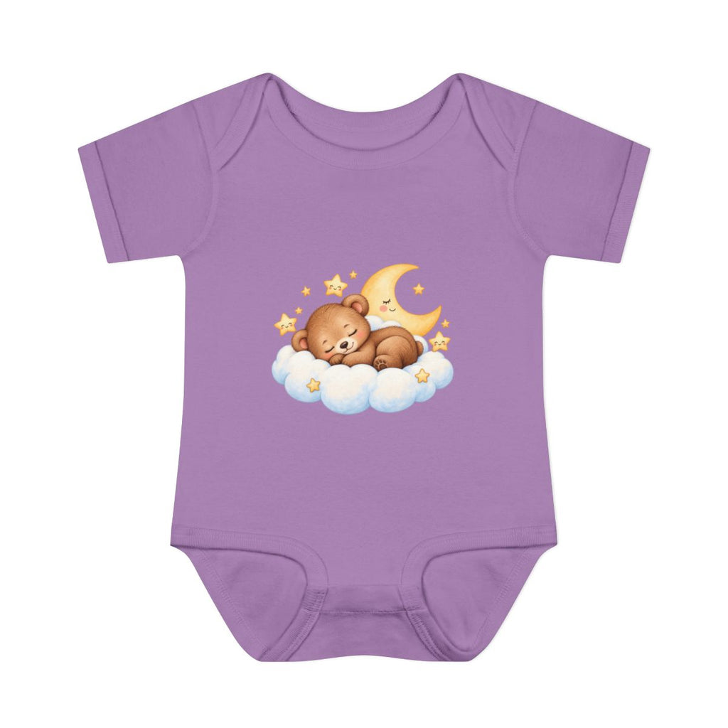 Sleeping Bear on Cloud Infant Bodysuit | Moon and Stars Nursery