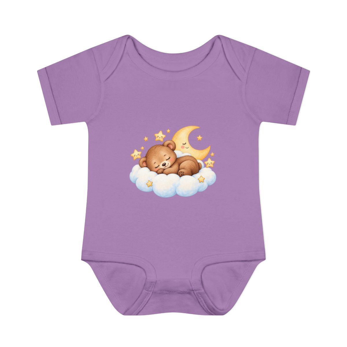 Sleeping Bear on Cloud Infant Bodysuit | Moon and Stars Nursery