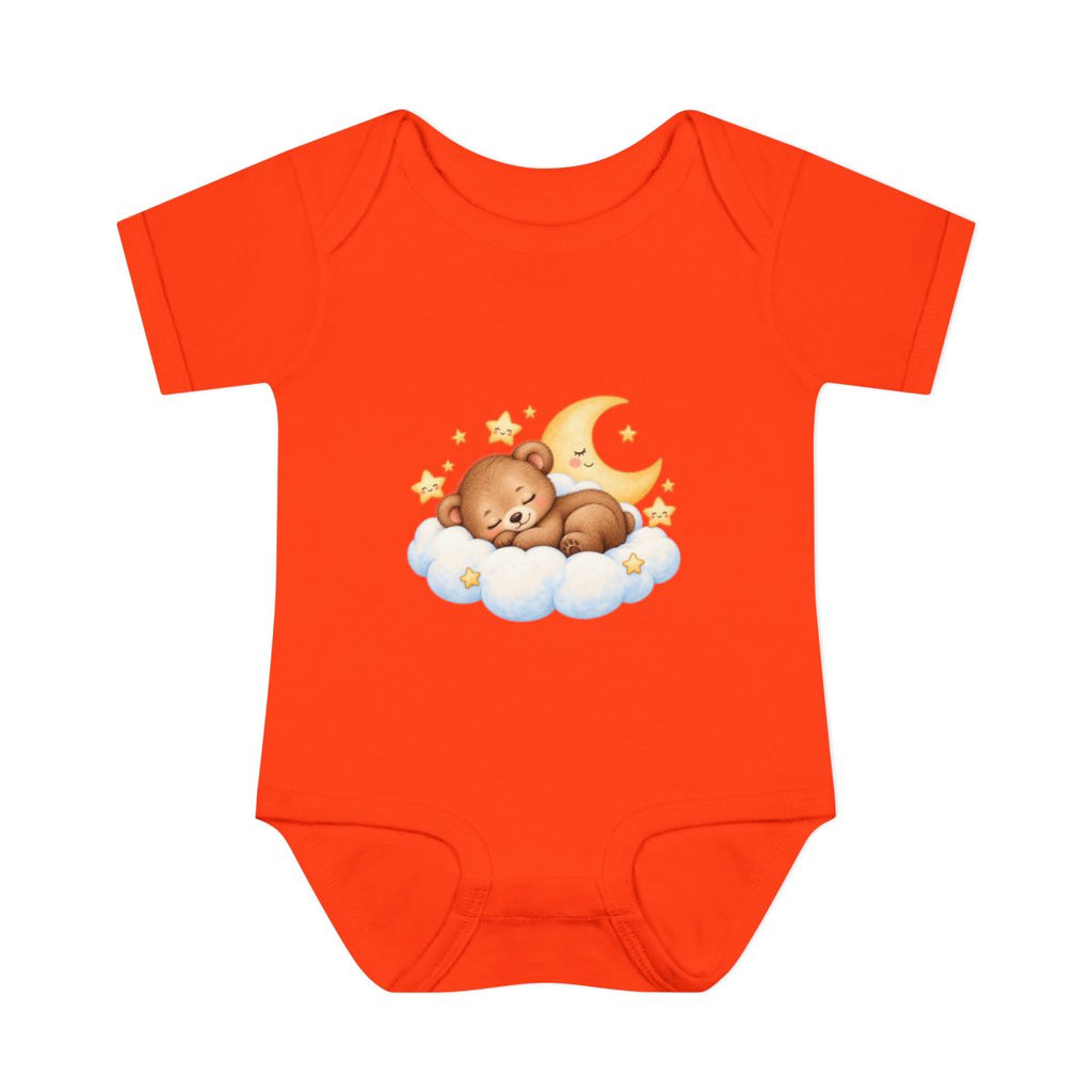 Sleeping Bear on Cloud Infant Bodysuit | Moon and Stars Nursery