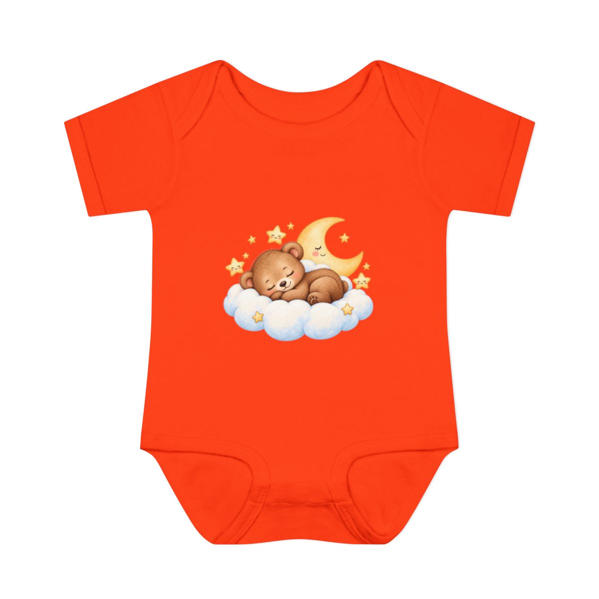 Sleeping Bear on Cloud Infant Bodysuit | Moon and Stars Nursery
