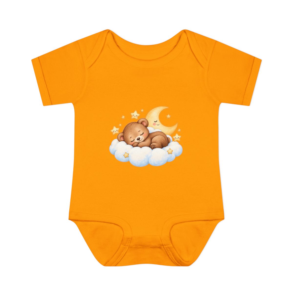 Sleeping Bear on Cloud Infant Bodysuit | Moon and Stars Nursery