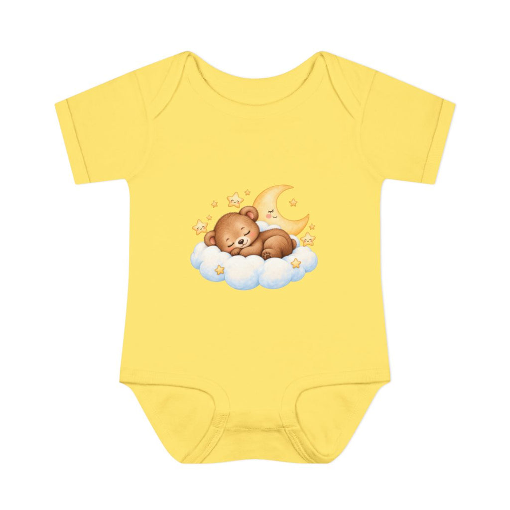 Sleeping Bear on Cloud Infant Bodysuit | Moon and Stars Nursery