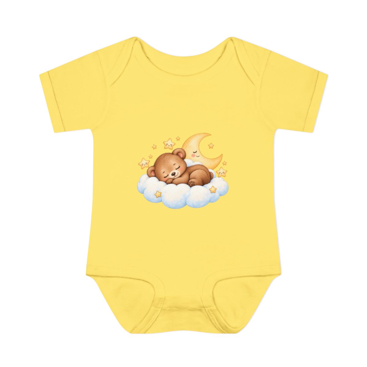 Sleeping Bear on Cloud Infant Bodysuit | Moon and Stars Nursery