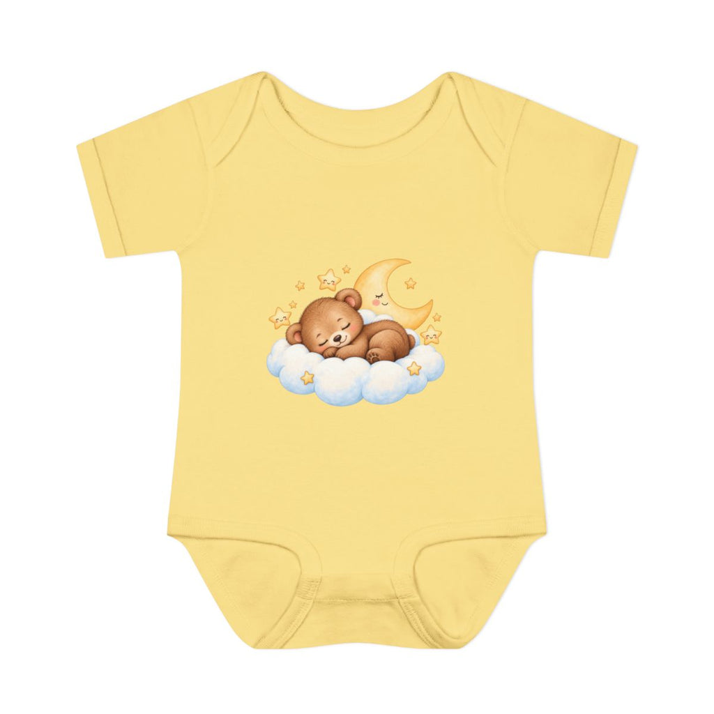 Sleeping Bear on Cloud Infant Bodysuit | Moon and Stars Nursery