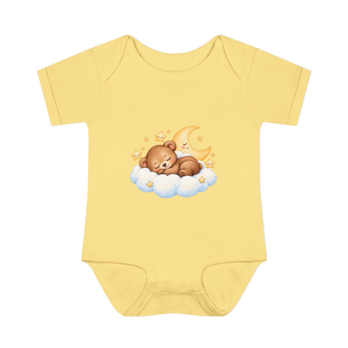 Sleeping Bear on Cloud Infant Bodysuit | Moon and Stars Nursery