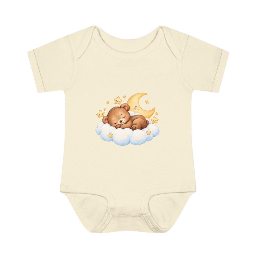 Sleeping Bear on Cloud Infant Bodysuit | Moon and Stars Nursery