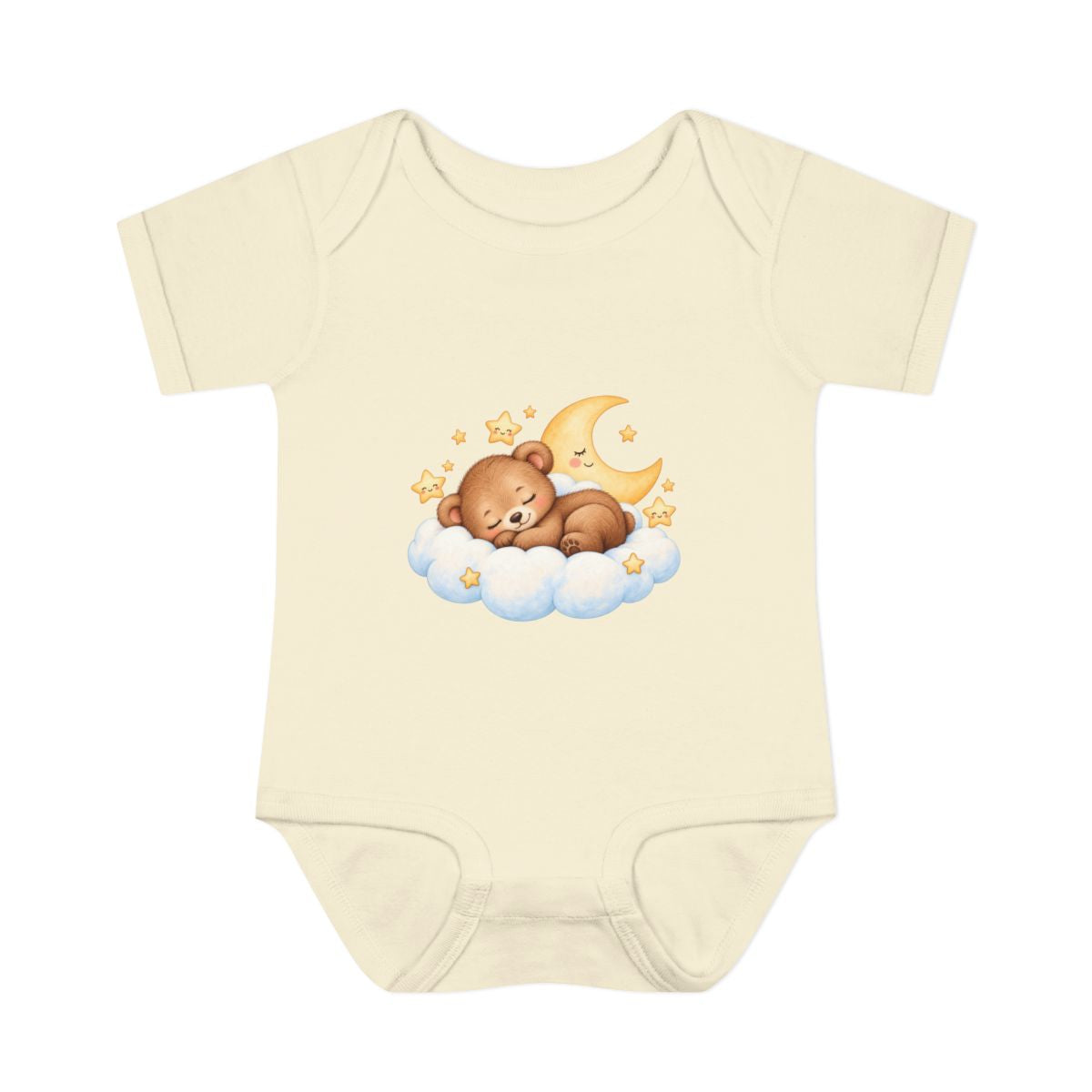 Sleeping Bear on Cloud Infant Bodysuit | Moon and Stars Nursery