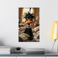Sleepy Cartoon Duck Matte Vertical Poster | Funny Bedroom Wall Art