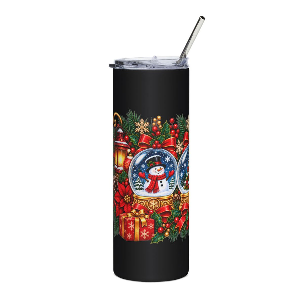 Snow Globe Holiday Scene Tumbler | Christmas 20oz Stainless Steel