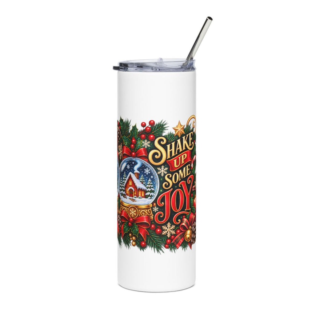 Snow Globe Holiday Scene Tumbler | Christmas 20oz Stainless Steel