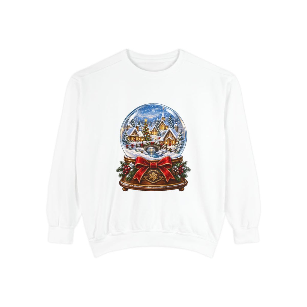 Snow Globe Winter Village Sweatshirt | Christmas Holiday Snow Globe Design