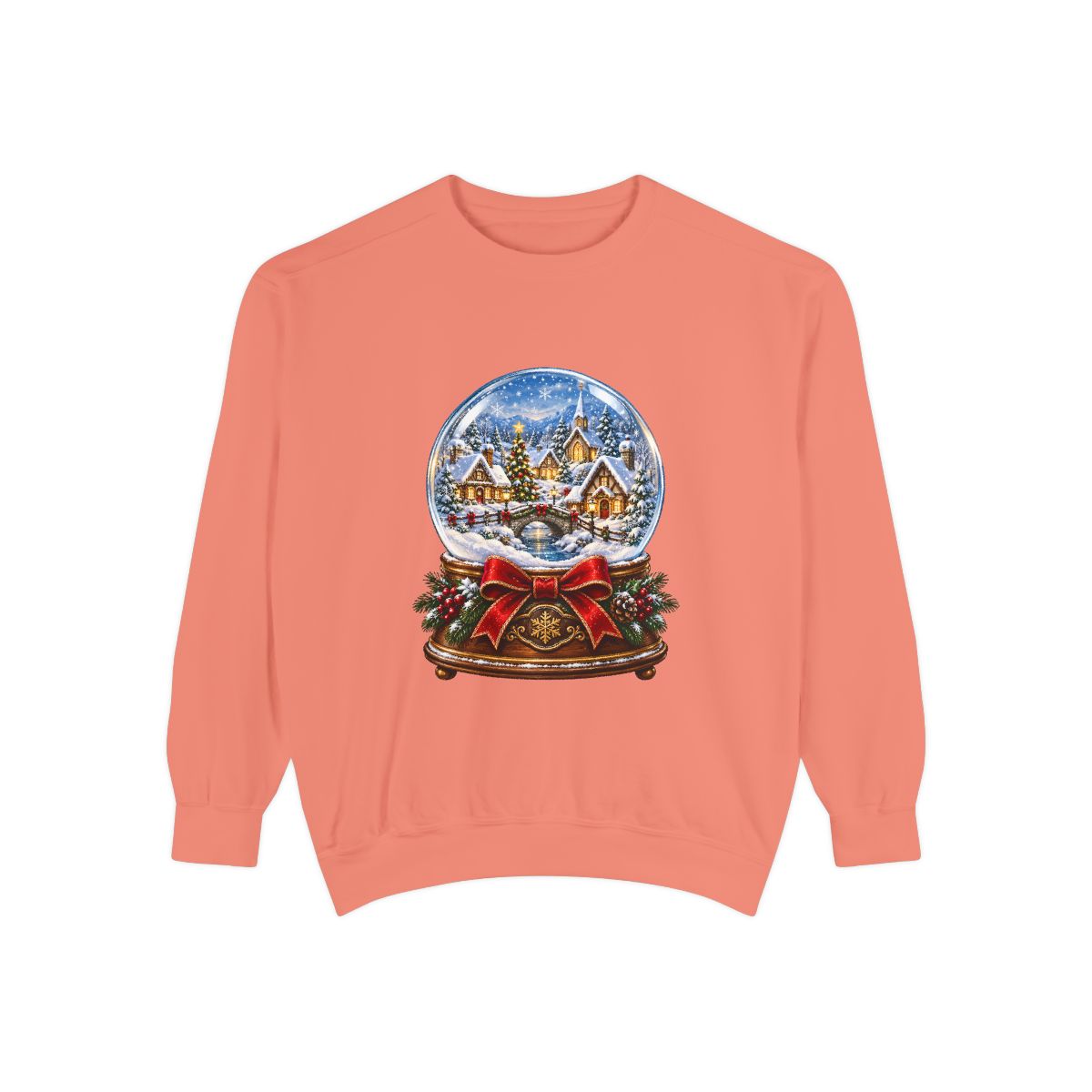 Snow Globe Winter Village Sweatshirt | Christmas Holiday Snow Globe Design