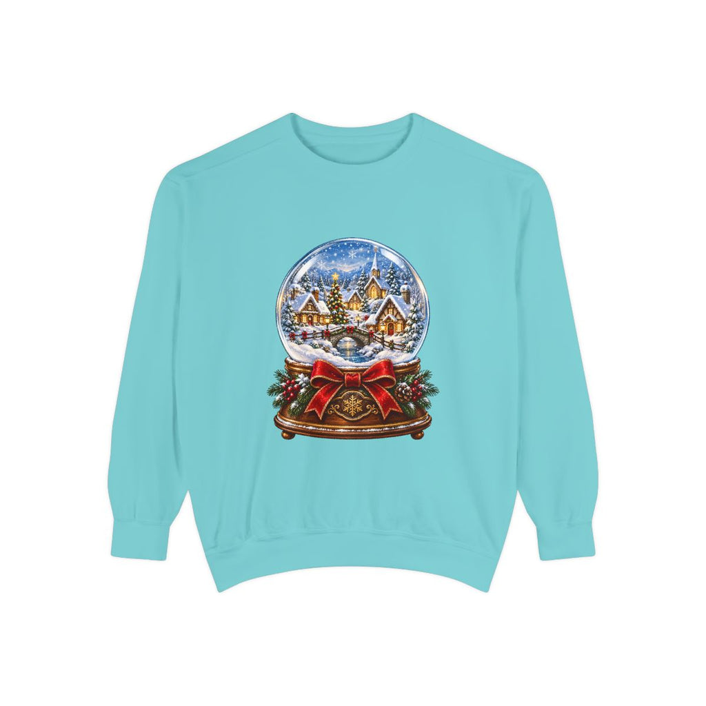Snow Globe Winter Village Sweatshirt | Christmas Holiday Snow Globe Design