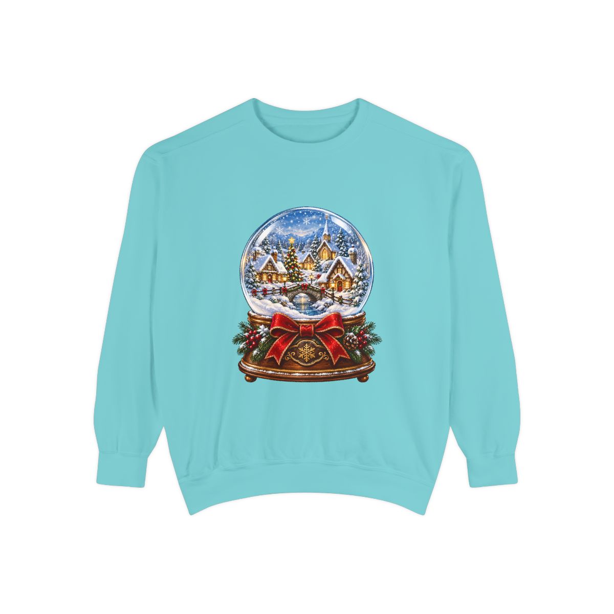 Snow Globe Winter Village Sweatshirt | Christmas Holiday Snow Globe Design