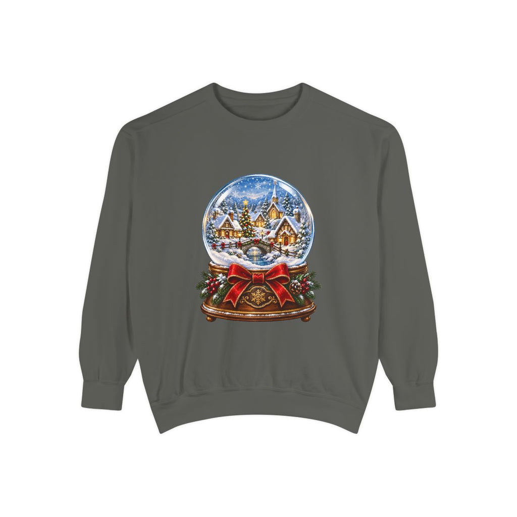 Snow Globe Winter Village Sweatshirt | Christmas Holiday Snow Globe Design