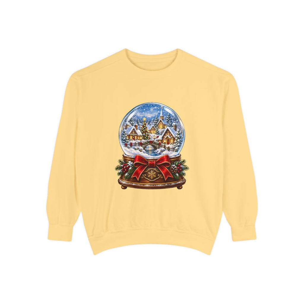 Snow Globe Winter Village Sweatshirt | Christmas Holiday Snow Globe Design