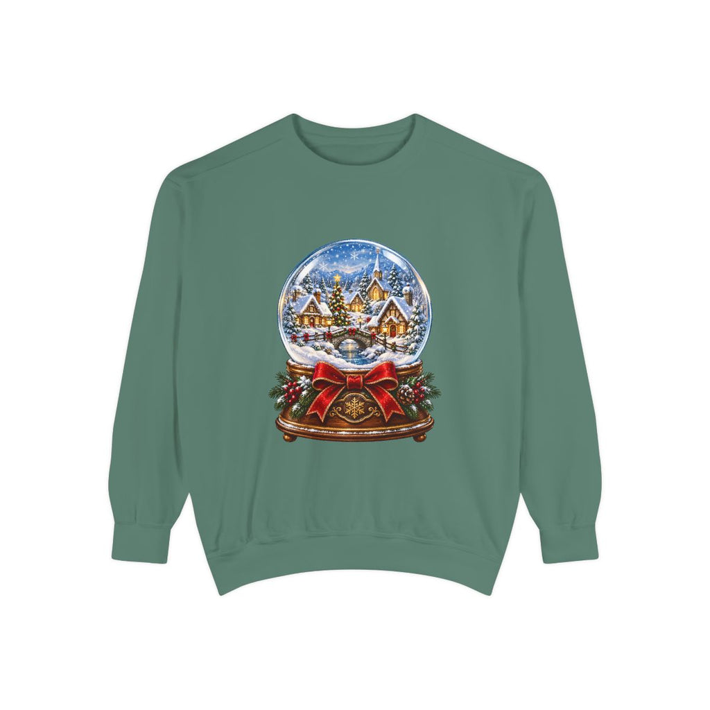 Snow Globe Winter Village Sweatshirt | Christmas Holiday Snow Globe Design