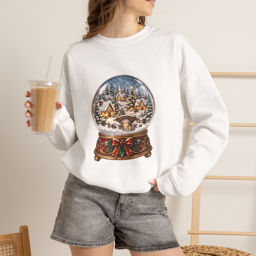 Snow Globe Winter Village Sweatshirt | Christmas Snow Globe Crewneck