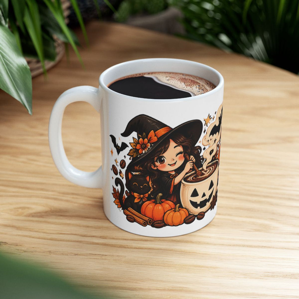 Spooky Brew Mug | Halloween coffee mug with jack-o'-lantern cup