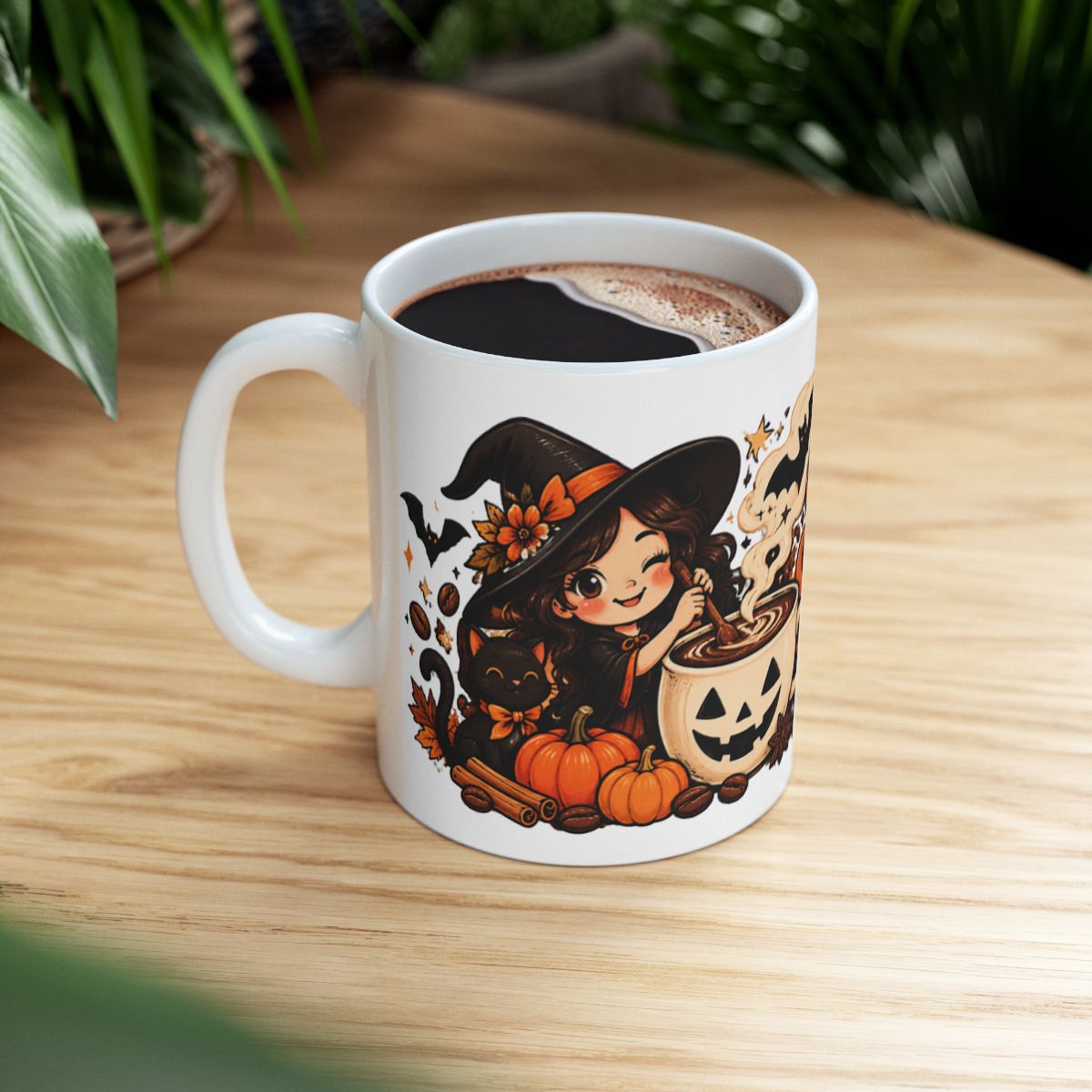 Spooky Brew Mug | Halloween coffee mug with jack-o'-lantern cup