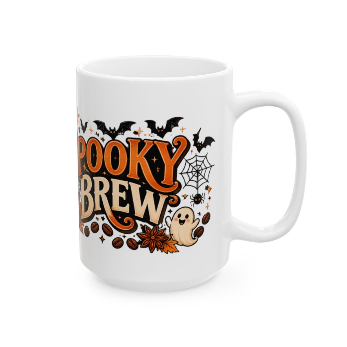 Spooky Brew Mug | Halloween coffee mug with jack-o'-lantern cup