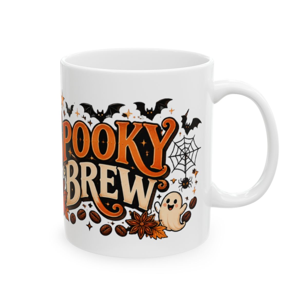 Spooky Brew Mug | Halloween coffee mug with jack-o'-lantern cup
