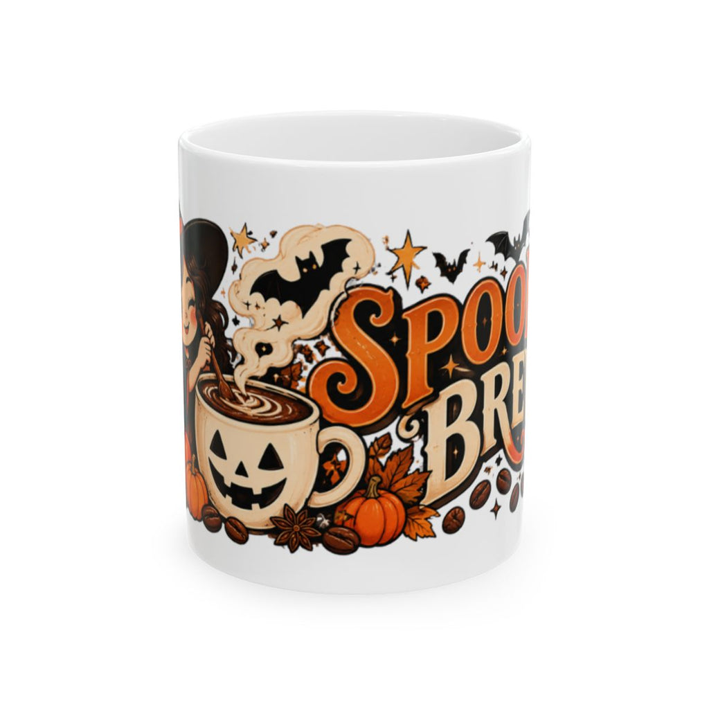 Spooky Brew Mug | Halloween coffee mug with jack-o'-lantern cup