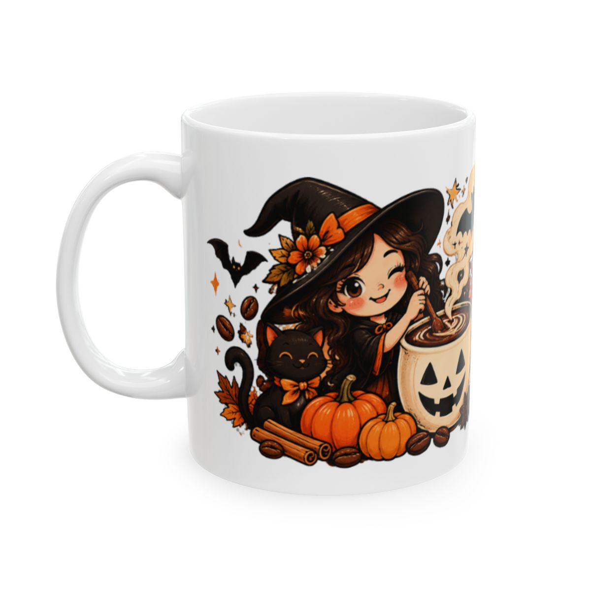 Spooky Brew Mug | Halloween coffee mug with jack-o'-lantern cup