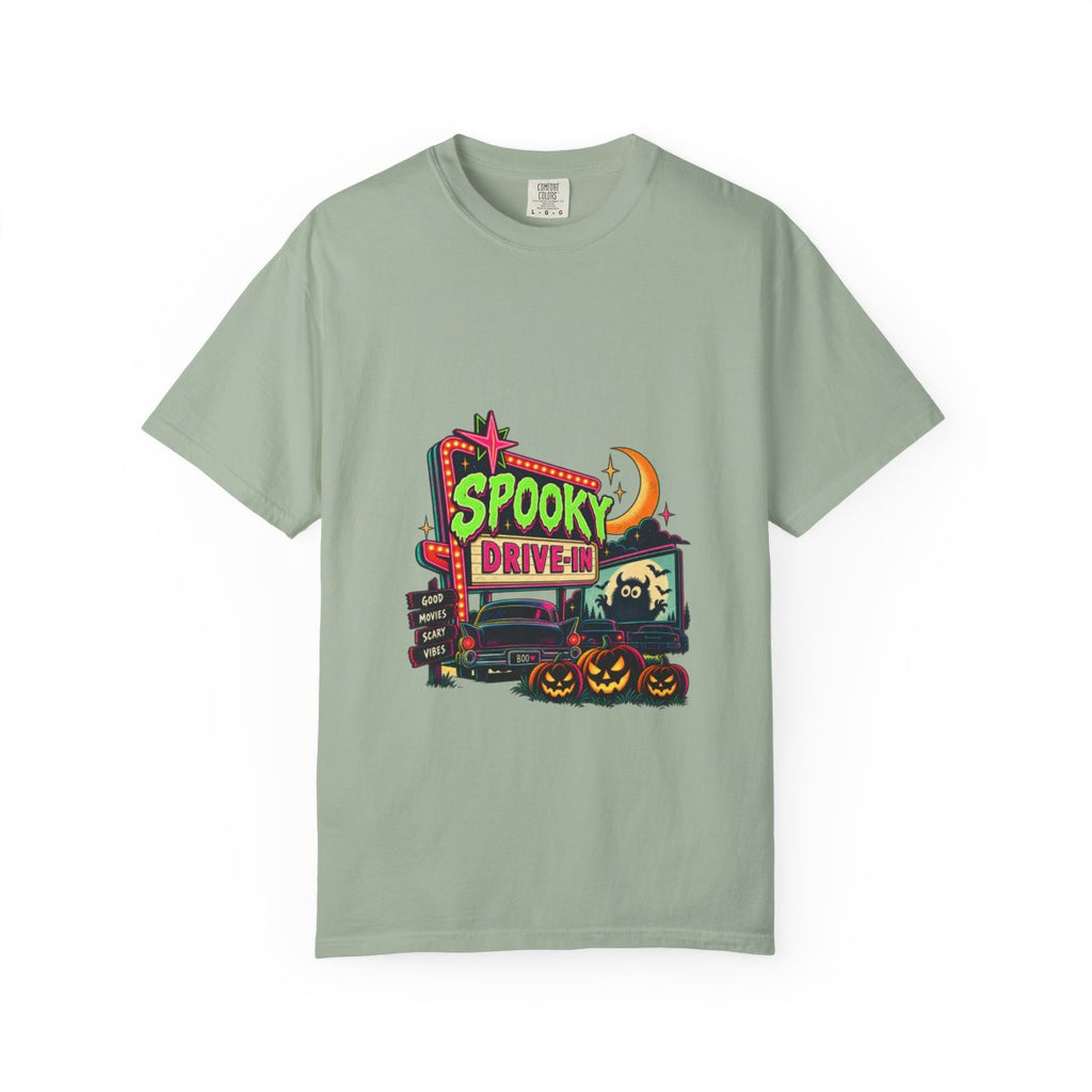 Spooky Drive-In Halloween T-shirt | Retro Haunted Movie Night