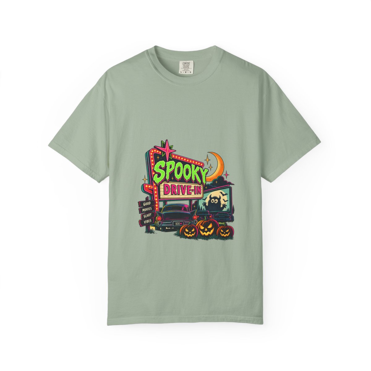 Spooky Drive-In Halloween T-shirt | Retro Haunted Movie Night