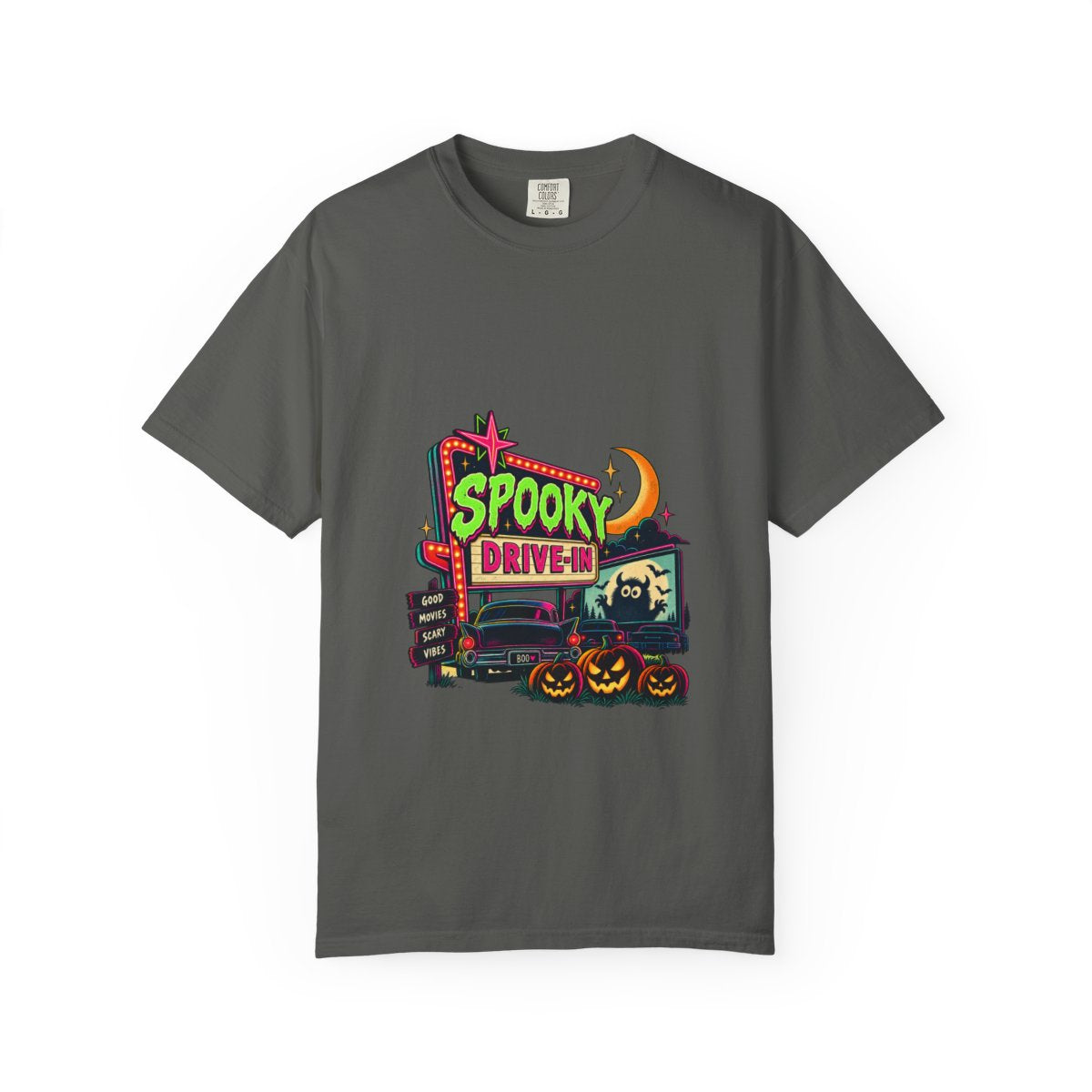 Spooky Drive-In Halloween T-shirt | Retro Haunted Movie Night