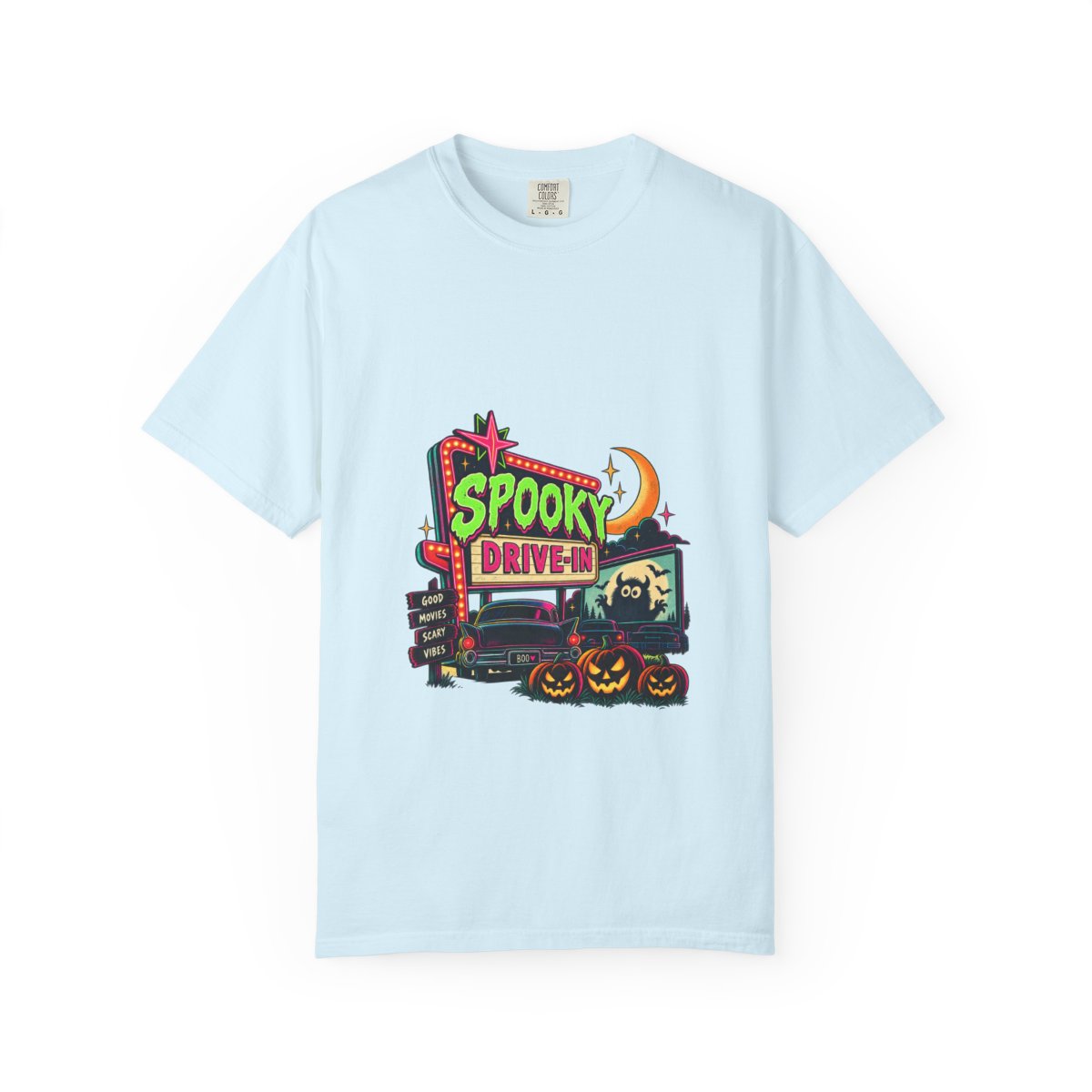 Spooky Drive-In Halloween T-shirt | Retro Haunted Movie Night