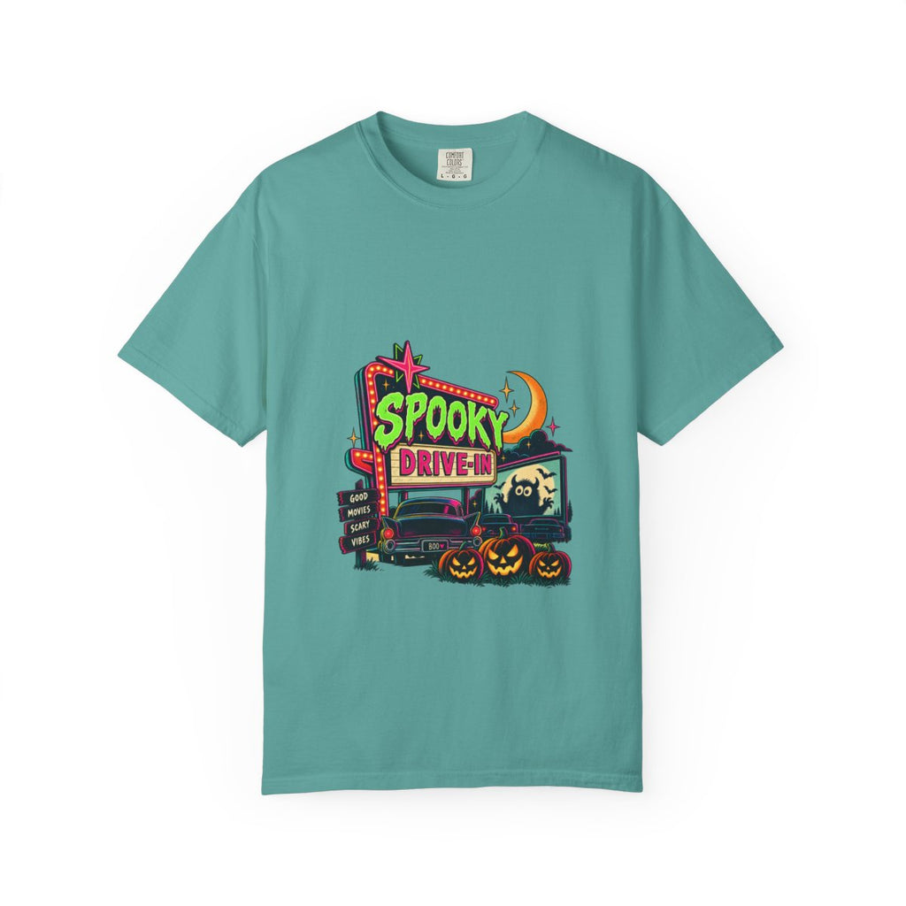Spooky Drive-In Halloween T-shirt | Retro Haunted Movie Night