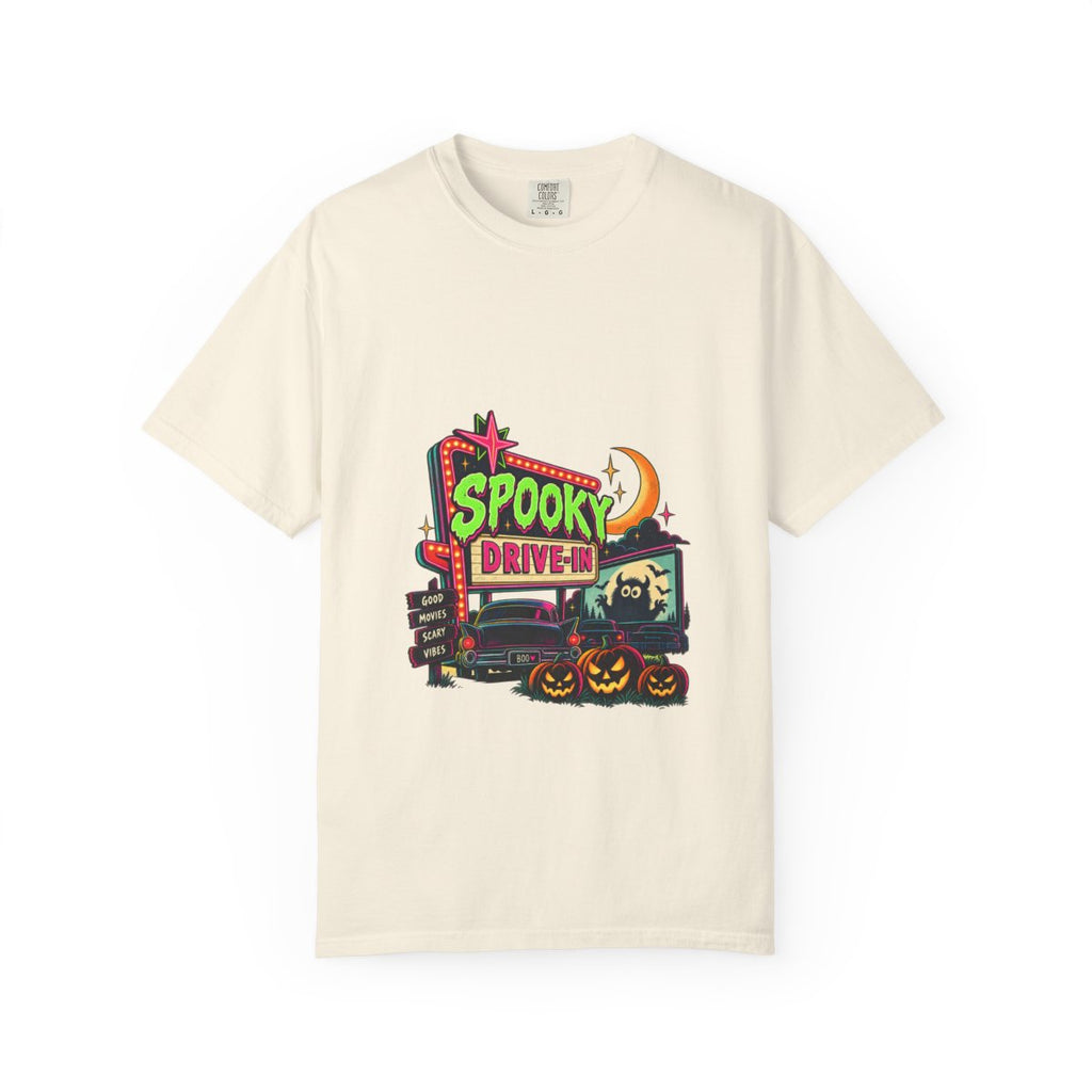 Spooky Drive-In Halloween T-shirt | Retro Haunted Movie Night