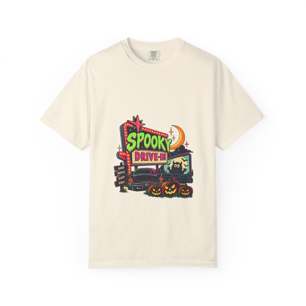 Spooky Drive-In Halloween T-shirt | Retro Haunted Movie Night